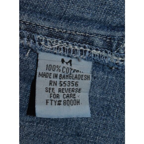 Squeeze Jeans Shortalls Overalls Women's Medium Distressed Denim Farmer - Picture 9 of 10